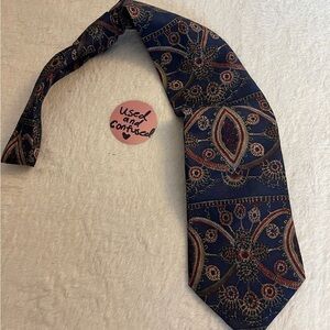 Elegant Paisley Men's Tie - Navy and Red